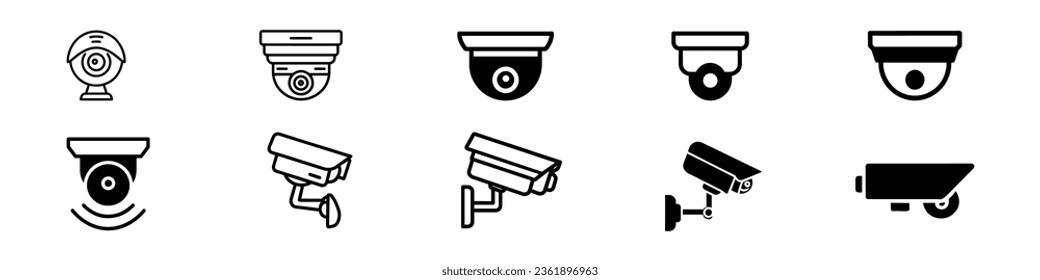 Kamerasymbol, Vektordesign, Sicherheitskamera-Symbol, Cc tv-Symbol, CC-TV-Kamera, Vektorsymbol. drahtlose Cctv-Kamera einzeln auf weißem Hintergrund. CC tv Icon Design und Vektorgrafik.