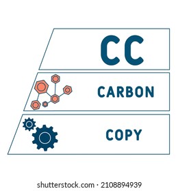 CC - Carbon Copy acronym. business concept background. vector illustration concept with keywords and icons. lettering illustration with icons for web banner, flyer, landing pag