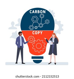 CC - Carbon Copy acronym. business concept background. vector illustration concept with keywords and icons. lettering illustration with icons for web banner, flyer, landing pag
