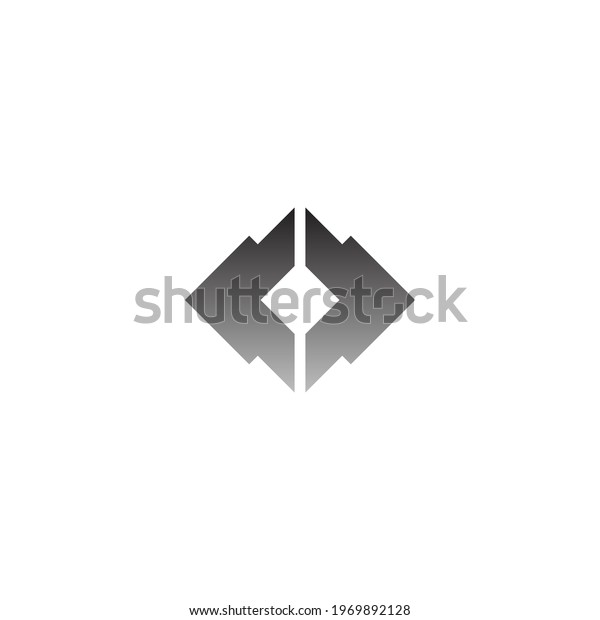 Cc Cd Letter Metal Steel Logo Stock Vector Royalty Free 1969892128