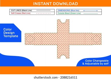 CC cemera packaging box dieline template and 3D box color changeable and editable