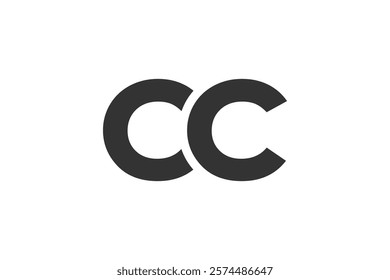 CC creative geometric initial based modern and minimal logo. Letter c c trendy fonts. Universal professional elegant techno vector design.