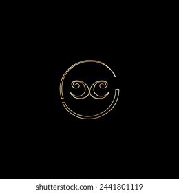 CC creative modern letters logo design template