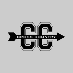 CC Cross Country T Shirt Design Vector