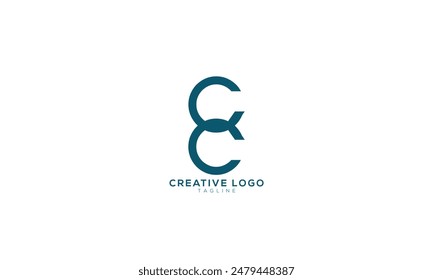 CC E Abstract initial monogram letter alphabet logo design