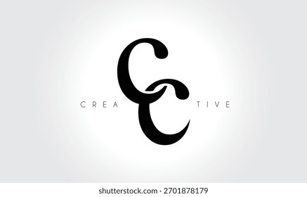 CC  Elegant Serif Monogram Logo – Luxury Lowercase Typographic Lettermark for Modern Branding