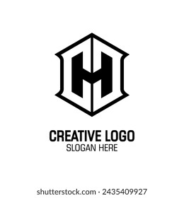 CC , H Modern Style Creative in Vector