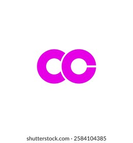 CC infinity logo.  Editable letter CC logo