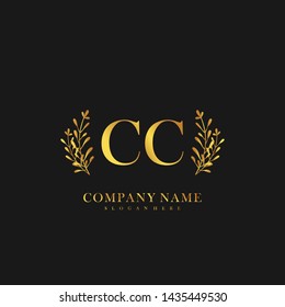 CC Initial beauty floral logo template
