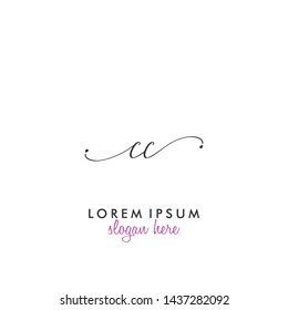 CC Initial beauty monogram logo vector