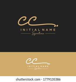CC Initial letter handwriting and signature logo.