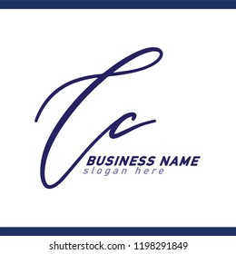 cc initial letter logo icon vector template