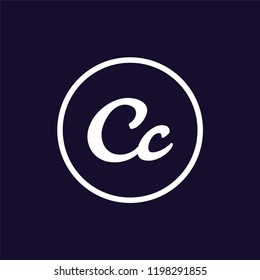 cc initial letter logo icon vector template