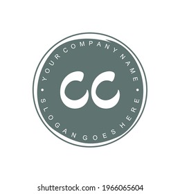 CC Logo inicial Branding Brush negocio de bodas