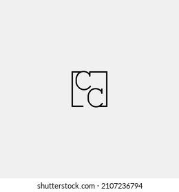 CC initial logo in line concept in high quality professional design that will be best for companies