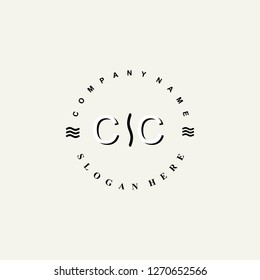 CC Initial logo template vector