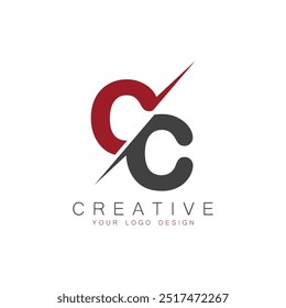 CC initial monogram with letter creative logo