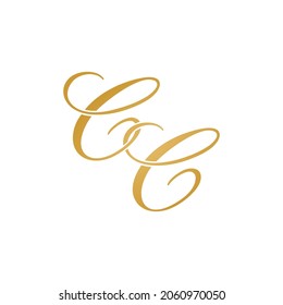 CC initial monogram logo wedding