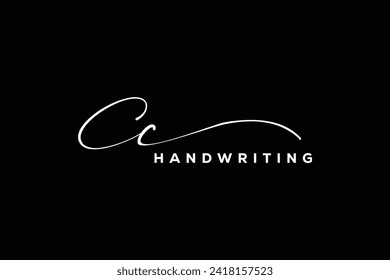 CC initials Handwriting signature logo. CC Hand drawn Calligraphy lettering Vector. CC  letter real estate, beauty, photography letter logo design.