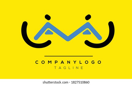 Logo del alfabeto de texto con letras monográficas CC