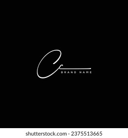 CC letter beauty handwriting vector logo.