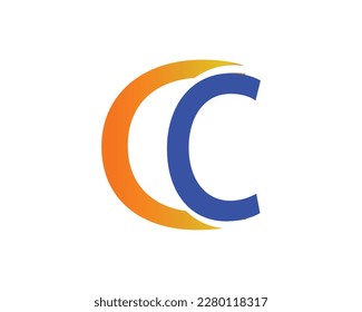 elemento de diseño de logotipo de letra Cc