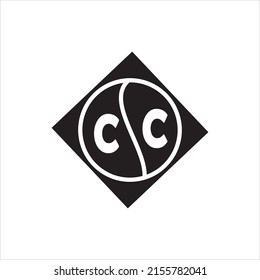 CC letter logo design on white background. CC creative  initials letter logo concept. CC letter design.