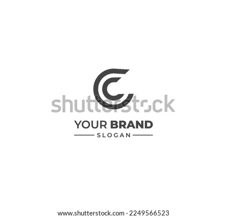 CC letter logo design template elements. Modern abstract digital alphabet letter logo. Vector illustration.