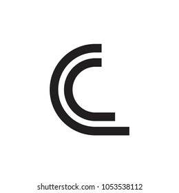 CC letter logo design vector