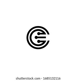 CC Letter Logo Design Vector Template