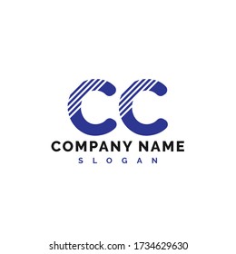 Diseño del logotipo de la carta CC. Logo de la letra CC Ilustración vectorial - Vector