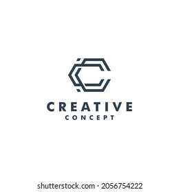 CC letter logo design vector illustration