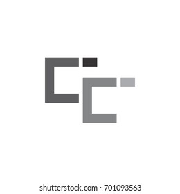 CC letter logo design vector