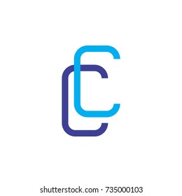 Cc Letter Logo Design Vector Stock Vector (Royalty Free) 735000103 ...