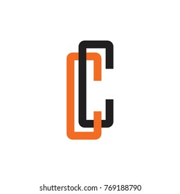 CC letter logo design vector