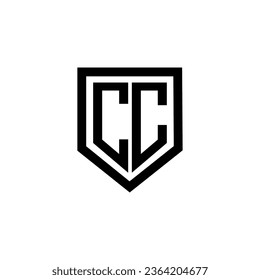 CC letter logo design with white background in illustrator. Vector logo, calligraphy designs for logo, Poster, Invitation, etc.