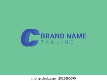Logo de la carta CC y plantilla de diseño de iconos