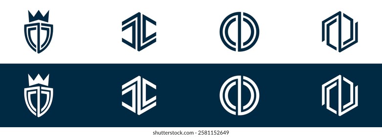 CC letter logo set design