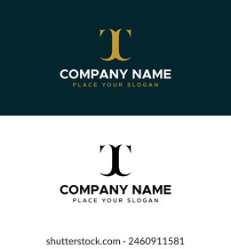 CC Letter Monogram Gold Minimalist Vector Logo