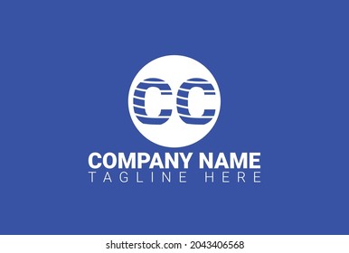 Letra CC nueva plantilla de diseño de iconos y logotipo