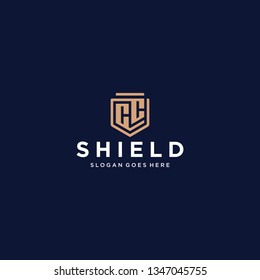 CC letter shield icon