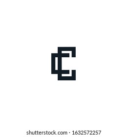 CC LETTER VECTOR LOGO ABSTRACT