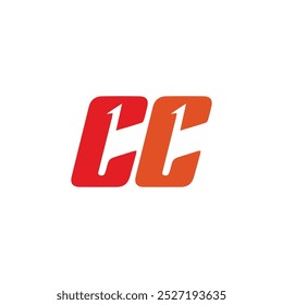 Letras CC logotipo, ícone, ilustração vetorial