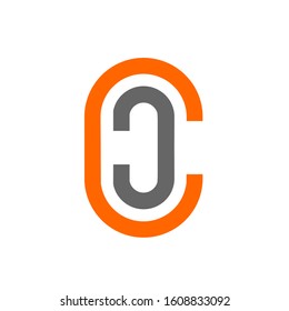 cc logo design simple modern template