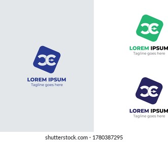 Plantilla de diseño de logotipo CC , Diseño de logotipo de carta CC para empresa o marca 