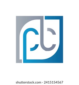 CC Logo Design Template Vector With Square Background.