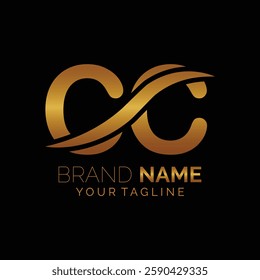 CC logo design. Trendy awesome artistic CC initial based Alphabet icon logo.