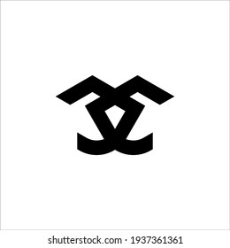 Signo vectorial de diseño de logotipo CC