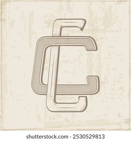 CC   logotipo CC, Letra CC, vetor, logotipo, Iniciais de Monograma de Casamento, Logotipo de Casamento, Monograma de Casamento, Design de Logotipo, Monograma Vintage