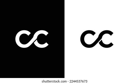 CC logo monogram icon vector template